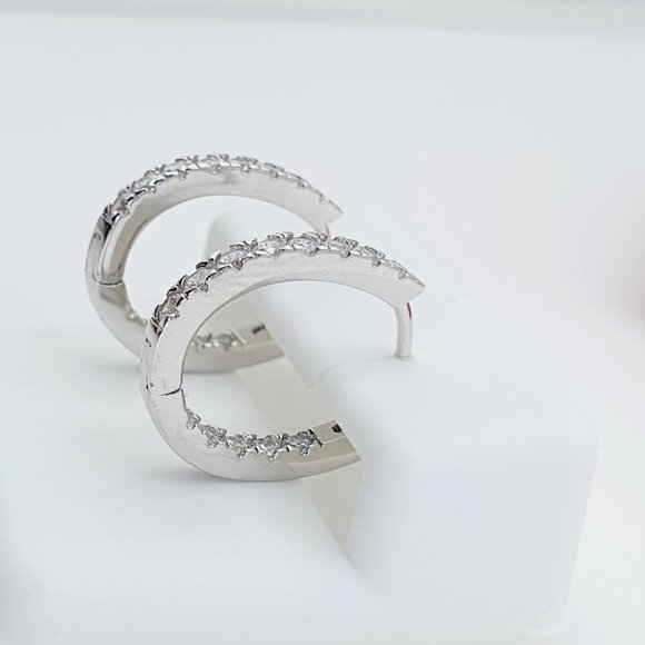 "925 Sterling Silver Cubic Zirconia Earrings, U19254669 - Picture 3 of 11